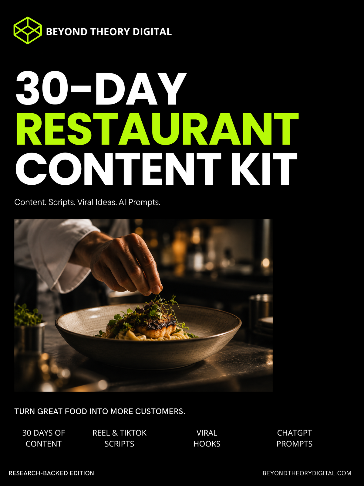 30-Day Restaurant Content Kit — Research-Backed Edition (PDF)